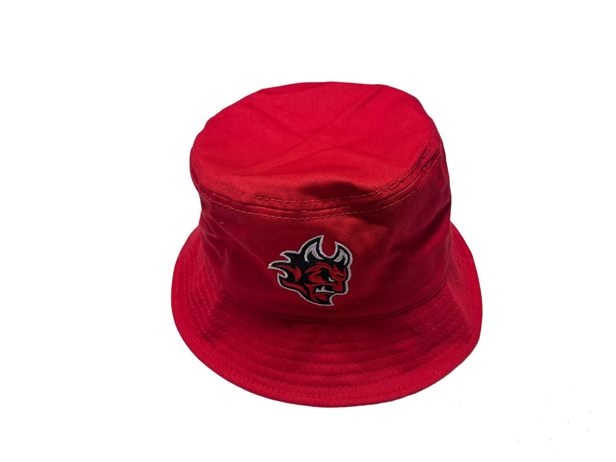 Unisex Bucket Hat Red with Devils Logo Cardiff Devils